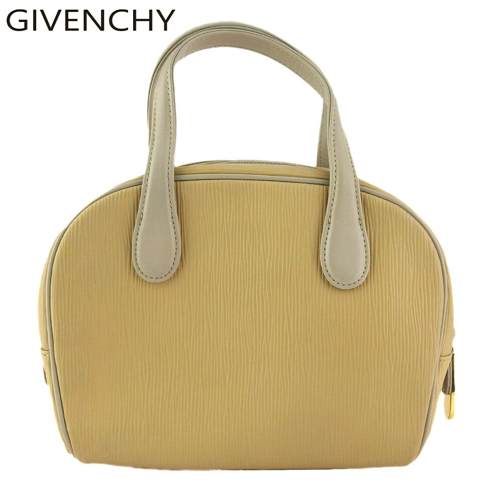 【スプリングセール30％OFF】ジバンシィ ハンドバッグ バッグ レディース ベージュ ゴールド レザー GIVENCHY c4152s 【中古】