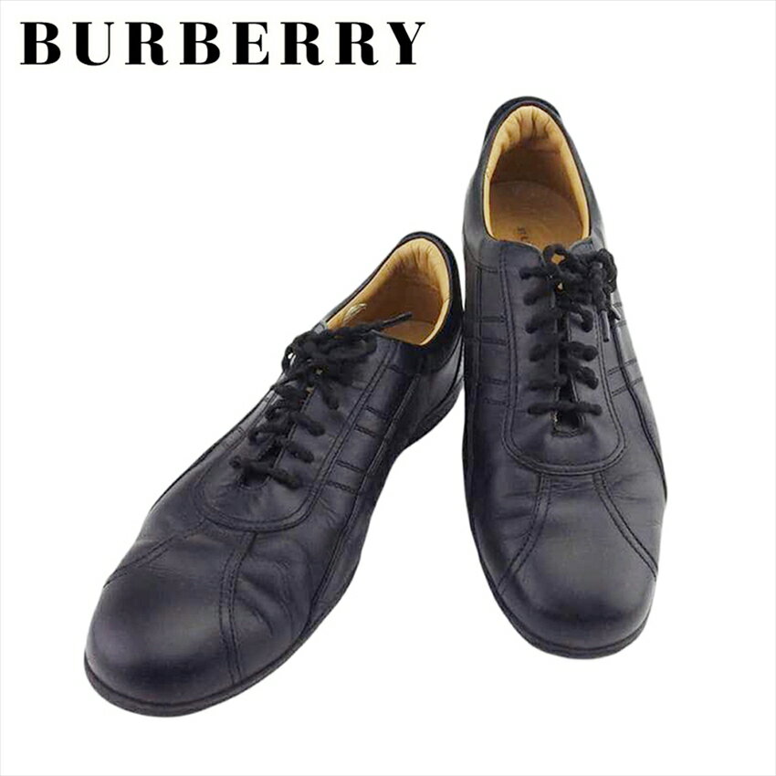 【スプリングセール30％OFF】【中古】 バーバリー シューズ シューズ 靴 メンズ ブラック レザー BURBERRY L3957