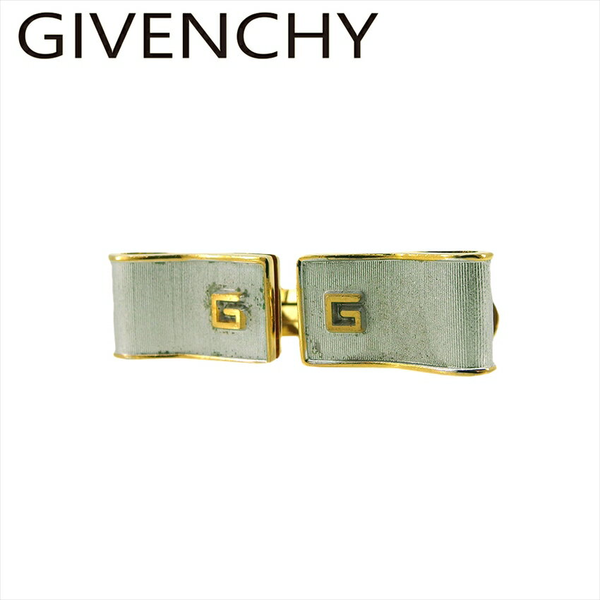 【スプリングセール30％OFF】【中古】 ジバンシィ カフス レディース メンズ Gロゴ シルバー　ゴールド シルバー×ゴールド素材 GIVENCHY T21728