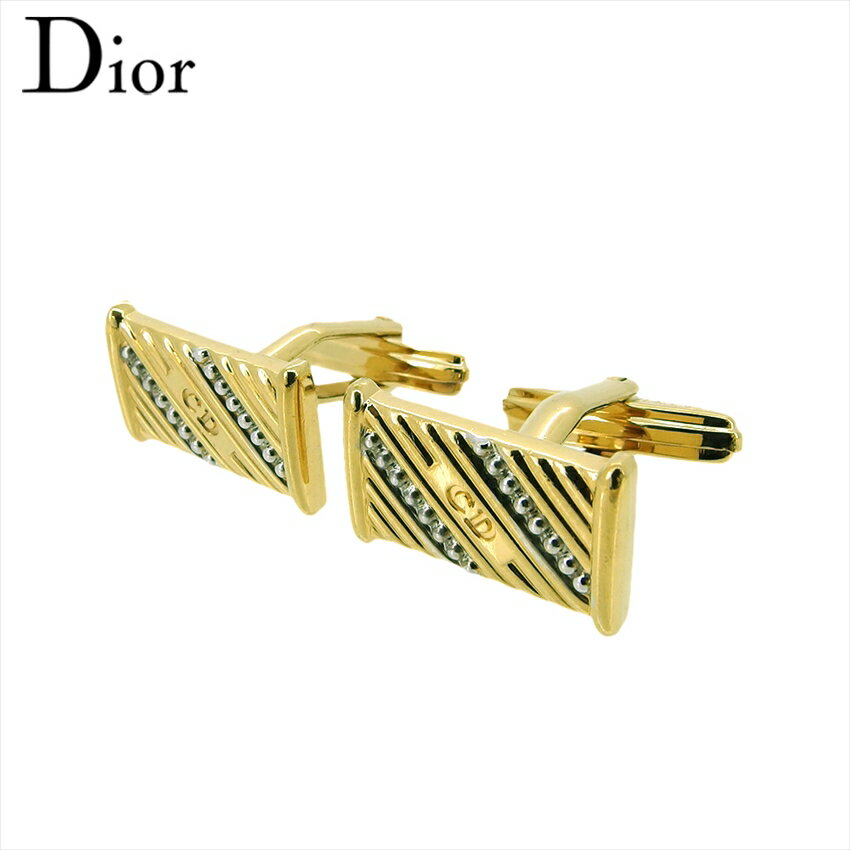 【楽天スーパーSALE 最大50%OFF】【中古】 ディオール カフス アクセサリー レディース メンズ CD刻印 ゴールド シルバー ゴールド×シルバー素材 ...
