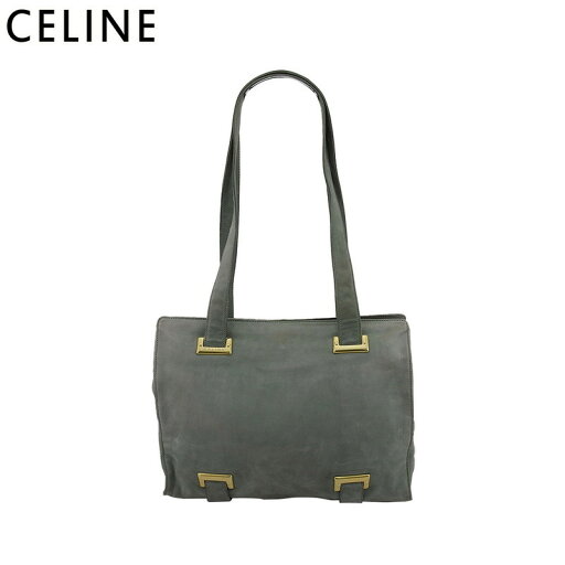 【スプリングセール】【中古】 セリーヌ ショルダーバッグ トートバッグ グレー スエード×ゴールド素材 CELINE P1039 【スプリングセール】【中古】 セリーヌ ショルダーバッグ トートバッグ グレー スエード×ゴールド素材 CELINE P1039
