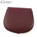 【スプリングセール30％OFF】カルティエ コインケース 小銭入れ レディース メンズ マストライン ボルドー レザー Cartier d2267s 【中古】