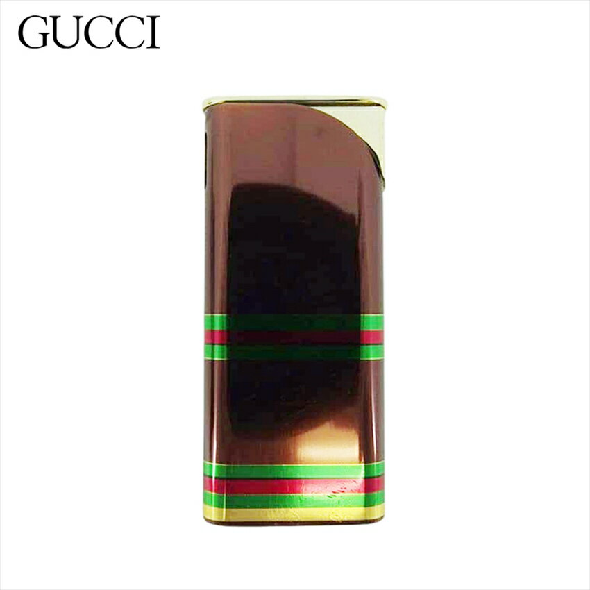 【スプリングセール30％OFF】グッチ ライター ライター シェリーライン ブロンズ×ゴールド系 GUCCI T21576 【中古】