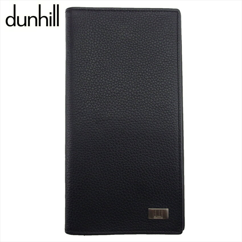 【スプリングセール30％OFF】【中古】 ダンヒル 長札入れ 札入れ メンズ コンノート ブラック シルバー レザー dunhill E16940