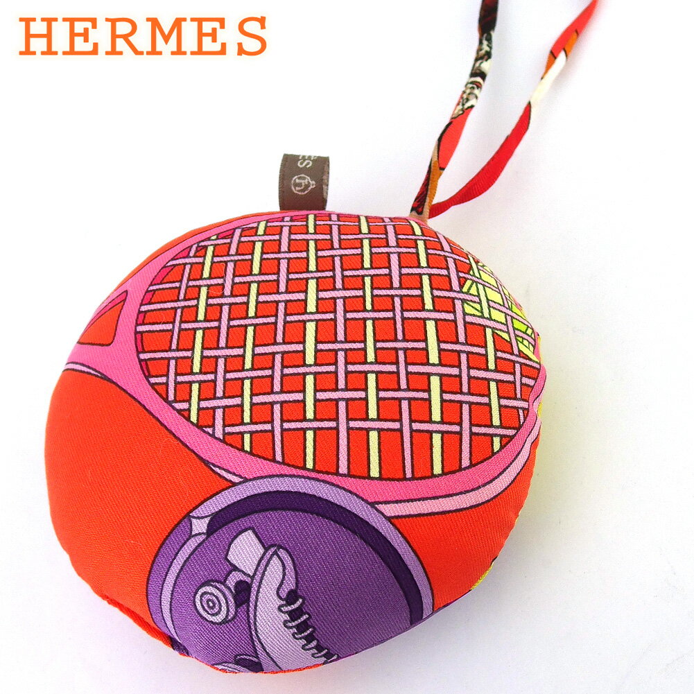 【楽天スーパーSALE 最大50%OFF】エルメス チャーム バッグ バックチャーム レディース プティアッシュ オレンジ イエロー パープル系 シルク HER...