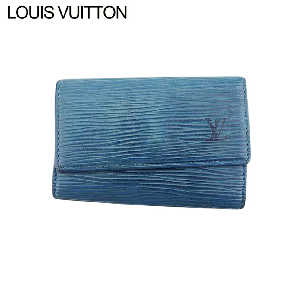 【スプリングセール30％OFF】【中古】 ルイ ヴィトン キーケース 6連キーケース メンズ可 エピ ブルー エピレザー LOUIS VUITTON T21882