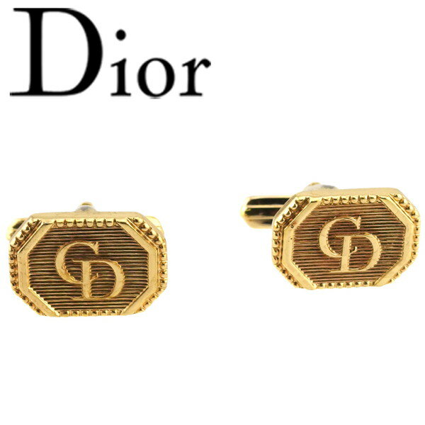 【楽天スーパーSALE 最大50%OFF】【中古】 ディオール カフス カフリンクス メンズ スウィヴル式 CDマーク ゴールド ゴールド金具 Dior G17...