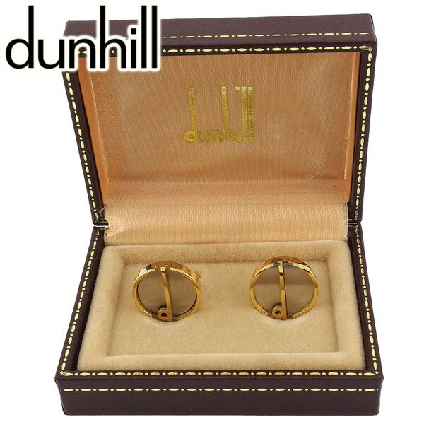 【楽天スーパーSALE 最大50%OFF】【中古】 ダンヒル カフス カフリンクス メンズ サークル 丸型 スウィヴル式 dマーク ゴールド シルバー ゴールド...
