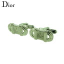 【スプリングセール】【中古】 ディオール カフス カフリンクス メンズ スウィヴル式 ロゴ シルバー シルバー金具 Dior T21087
