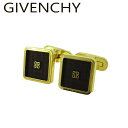 【スプリングセール】ジバンシィ カフス カフリンクス メンズ スウィヴル式 4Gロゴ ゴールド ブラック ゴールドメッキ GIVENCHY T21089 【中古...