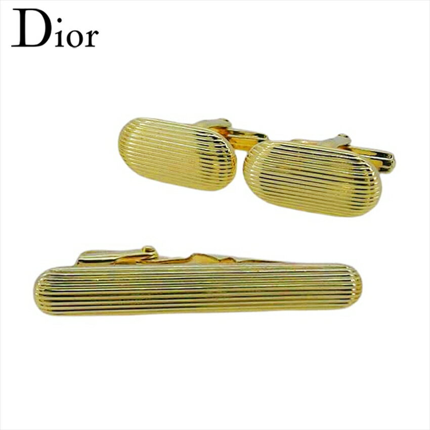 【楽天スーパーSALE 最大50%OFF】【中古】 ディオール カフス タイピン カフリンクス ネクタイピン メンズ スウィヴル式 ワニロ式 2アイテムセット ...
