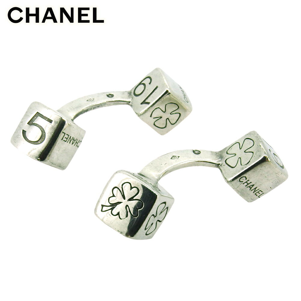 【スプリングセール30％OFF】シャネル カフス カフリンクス レディース メンズ クローバー シルバー シルバー925 CHANEL t19758s 【中古】