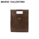 【冬のTHEセール 30%OFF】【中古】 マリオ ヴァレンティノ ハンドバッグ メンズ可 ブラウン PVC×レザー MARIO VALENTINO C4512