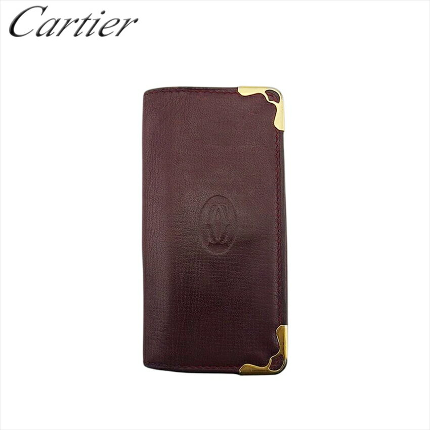 【スプリングセール30％OFF】【中古】 カルティエ キーケース 4連キーケース メンズ可 マストライン ボルドー レザー Cartier H940