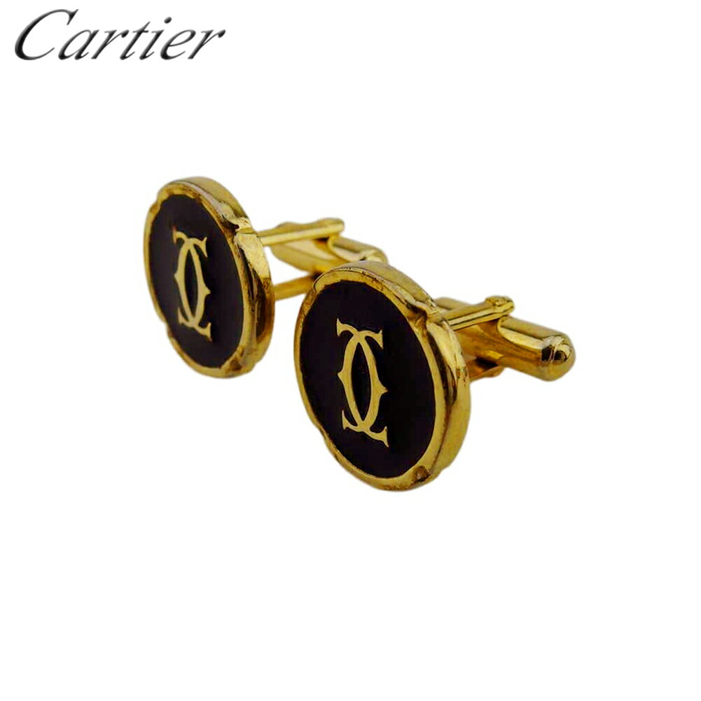  カルティエ カフス メンズ可 ブラックゴールド ゴールドメッキ Cartier T22004