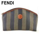 【スプリングセール】フェンディ ポーチ 化粧ポーチ レディース メンズ ペカン ベージュ ブラック ブラウン PVC×レザー FENDI 【フェンディ】 T17...