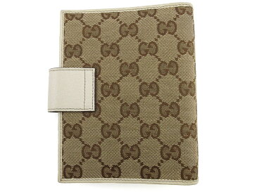 【2100円オフクーポン】 【中古】 グッチ GUCCI 手帳カバー システム手帳 GGキャンバス レディース メンズ アジェンダ l3089_b ★