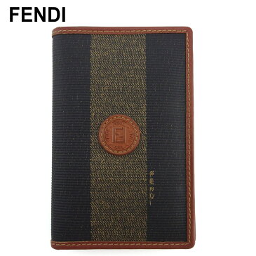 【1点物】 【中古】 カードケース 名刺入れ レディース メンズ ブラック ベージュ ブラウン ペカン フェンディ T18225