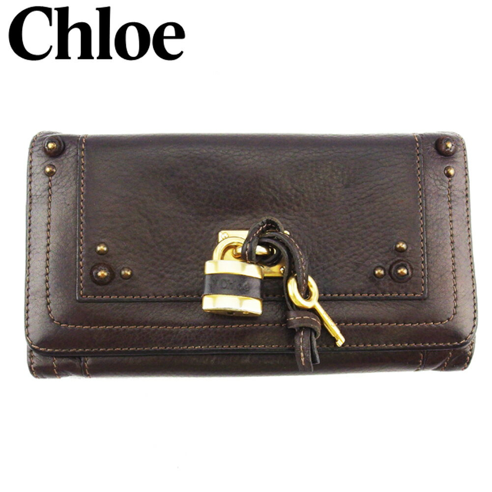 【2000円オフクーポン】 【中古】 クロエ Chloe 長財布 ファスナー付き 財布 パディントン レディース メンズ l3282_b