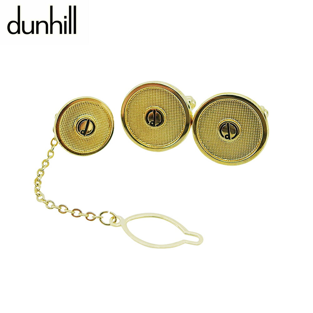 【楽天スーパーSALE 最大50%OFF】【中古】 ダンヒル カフス タイピン カフリンクス ネクタイピン メンズ dマーク 2アイテムセット ゴールド ブラッ...