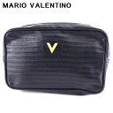 【スプリングセール】マリオ ヴァレンティノ クラッチバッグ セカンドバッグ レディース メンズ Vマーク ブラック ゴールド レザー MARIO VALENTI...