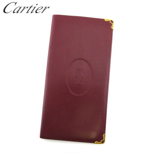 【スプリングセール】【中古】 カルティエ 長札入れ 札入れ レディース メンズ マストライン ボルドー ゴールド レザー Cartier L3588 【スプリングセール】【中古】 カルティエ 長札入れ 札入れ レディース メンズ マストライン ボルドー ゴールド レザー Cartier L3588