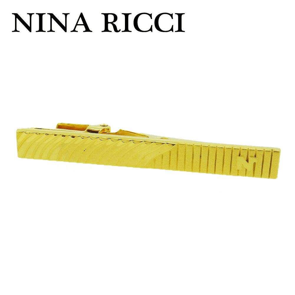 【スプリングセール30％OFF】ニナリッチ タイピン ネクタイピン メンズ ワニロ式 Nマーク ゴールド ゴールド金具 NINA RICCI l3596s 【中古】