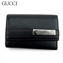 【春の大感謝祭 30％OFF】グッチ キーケース 6連キーケース レディース メンズ ブラック レザー GUCCI l3853s 【中古】