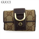 【中古】 グッチ キーケース 6連キーケース レディース メンズ アビー GG柄 ベージュ×ブラウン キャンバス×レザー GUCCI L3859