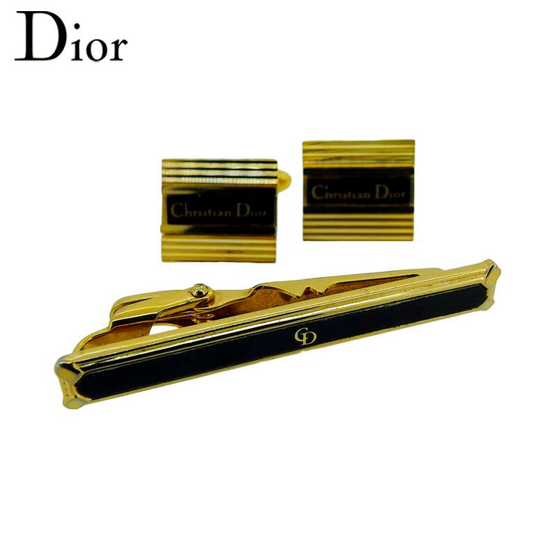 【楽天スーパーSALE 最大50%OFF】【中古】 ディオール カフス タイピン カフリンクス ネクタイピン メンズ ロゴ CDマーク スウィヴル式 ワニロ式 ...