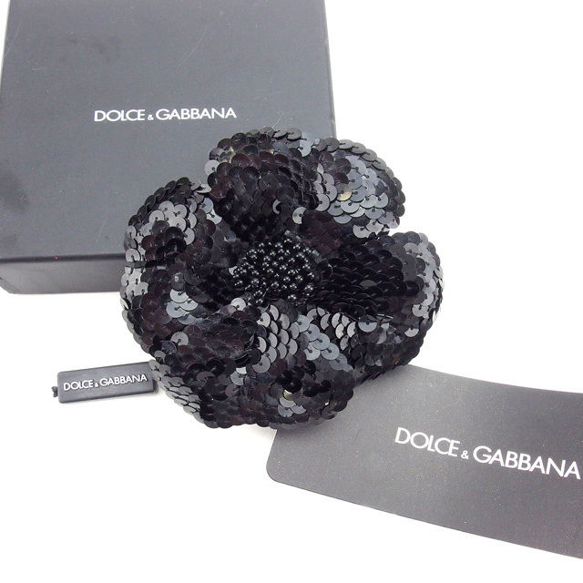 【スプリングセール】ドルチェ&ガッバーナ DOLCE&GABBANA コサージュ レディース ブラック 【ドルチェ&ガッバーナ】 C1826 【中古】