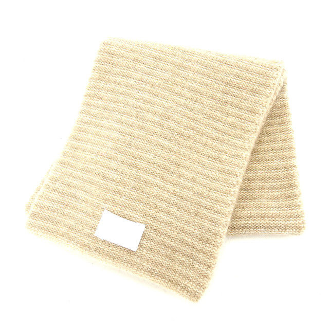 【スプリングセール】エルメス マフラー キッズ ボーダー ベージュ HERMES 【エルメス】 c2324s 【中古】