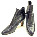 【スプリングセール】ニナリッチ ショートブーツ #36 ブラック レザー NINA RICCI 【ニナリッチ】 c2621 【中古】