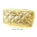 【スプリングセール】マークジェイコブス ポーチ 化粧ポーチ ゴールド MARC JACOBS 【マークジェイコブス】 e664s 【中古】