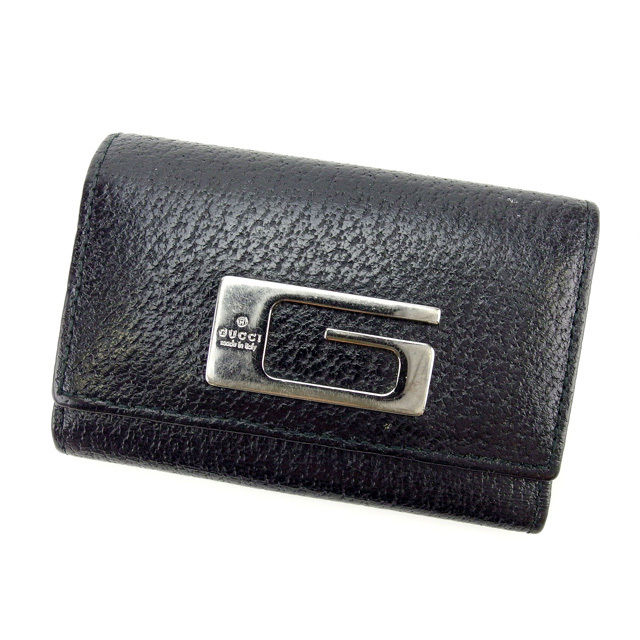 【スプリングセール30％OFF】グッチ GUCCI キーケース 6連キーケース レディース ブラック 【グッチ】 E876 【中古】