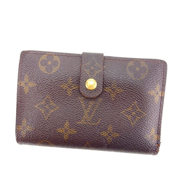 【中古】 ルイヴィトン Louis Vuitton がま口財布 二つ折り財布 ポルトモネビエヴィエノワ ブラウン M61663 レディース メンズ ユニセックス モノグラムキャンバス サイフ 小物 ブランド 人気 贈り物 迅速発送 在庫処分 男性 女性 良品 春 1点物 F1117