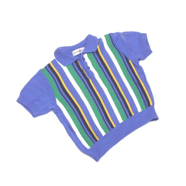 【楽天スーパーSALE 最大50%OFF】イヴサンローラン YVES SAINT LAURENT ポロシャツ ニット レディース ♯キッズ100サイズ ブルー×...