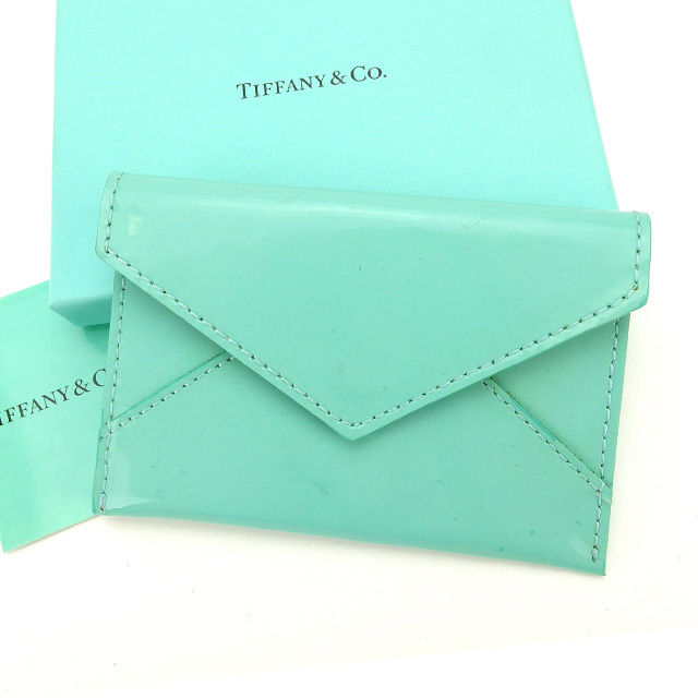 【スプリングセール30％OFF】ティファニー カードケース カード 名刺入れ レターデザイン ティファニーブルー Tiffany&Co. 【ティファニー】 l481s 【中古】