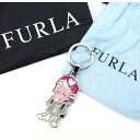 【スプリングセール30％OFF】フルラ FURLA キーホルダー キーリング レディース シルバー×ピンク×グレー系 【フルラ】 L720 【中古】