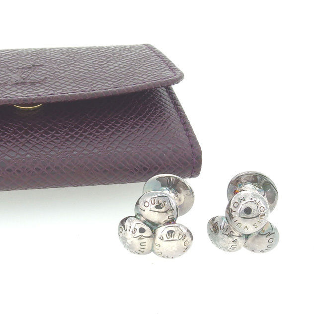 【楽天スーパーSALE 最大50%OFF】ルイヴィトン Louis Vuitton カフス カフスケース メンズ アカジュ×ブラックシルバー 【ルイ・ヴィトン】...