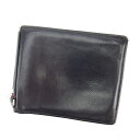グッチ 二つ折り札入れ シェリーライン ブラック×シルバー系 レザー GUCCI 【グッチ】 l1304s 【中古】