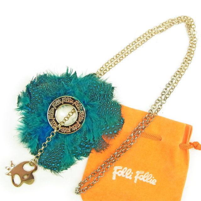 【スプリングセール30％OFF】フォリ フォリ Folli Follie ネックレス アクセサリー レディース ゴールド×ブルー×ブラック GP 【フォリ フォリ】 L1542 【中古】