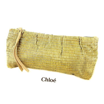 【中古】 クロエ クラッチバッグ ポーチ パーティーバッグ バッグ Chloe ゴールド L1699s . .