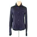 【春の大感謝祭 30％OFF】アルマーニコレツィオーニ シャツ 長袖 ♯44サイズ ストライプ ブラック SILK93％ET7％ ARMANI COLLEZIONI 【アルマーニコレツィオーニ】 l1931s 【中古】