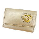 【春の大感謝祭 30％OFF】グッチ GUCCI キーケース 6連キーケース レディース シャンパンゴールド×ゴールド系 レザー 【グッチ】 L1969 【中古】