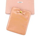 【スプリングセール】ミュウミュウ miu miu iPadケース アイパッドケース レディース サーモンピンク×ゴールド系 エナメルレザー 【ミュウミュウ】 L...