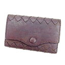 【春の大感謝祭 30％OFF】ボッテガ ヴェネタ BOTTEGA VENETA キーケース 5連キーケース レディース メンズ 可 ダークブラウン×ゴールド レザー 【ボッテガ・ヴェネタ】 L2036 【中古】