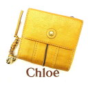 【春の大感謝祭 30％OFF】クロエ Wホック財布 ゴールド Chloe 【クロエ】 m1268s 【中古】