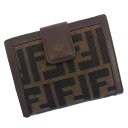 【春の大感謝祭 30％OFF】フェンディ Wホック財布 ズッカ FENDI 【フェンディ】 m629s 【中古】