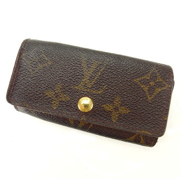 【中古】 ルイヴィトン Louis Vuitton キーケース 4連キーケース レディース ミュルティクレ4 ブラウン モノグラムキャンバス N358